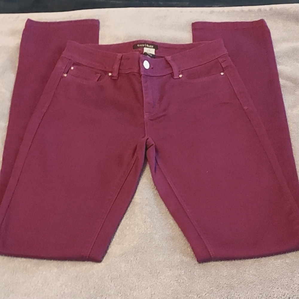 NWOT Women's White House Black Market Plum Jeans Size OR